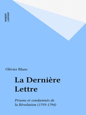 cover image of La Dernière Lettre